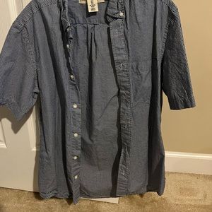 H&M short sleeve checked dress shirt